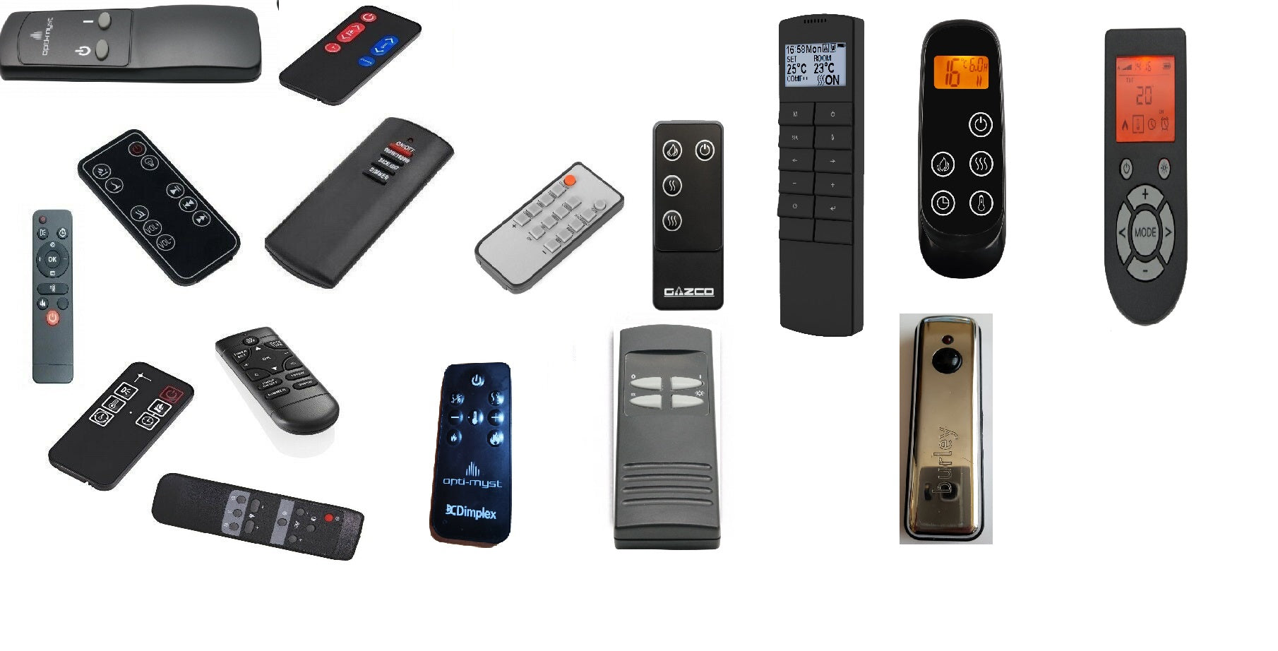 Remote Controls for electric fires, stoves , heaters and gas fires
