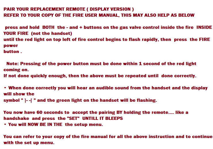 Gas fire lcd remote control 5 buttons